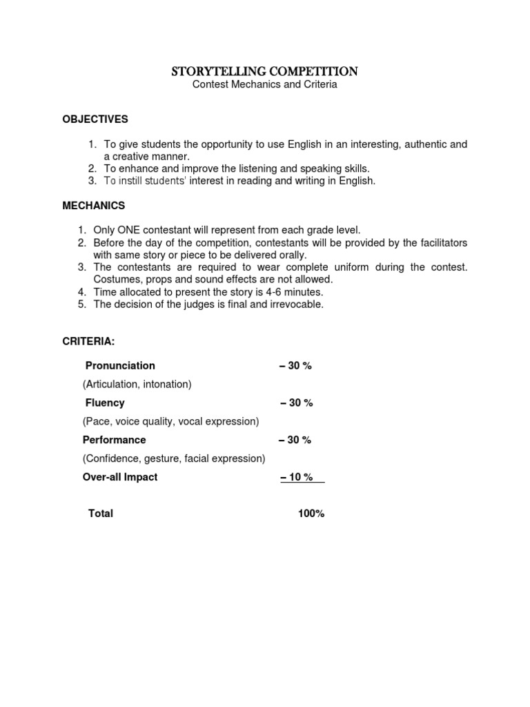 Storytelling Competition Mechanics PDF