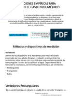 Ecuaciones Empíricas para Calcular El Gasto Volumétrico