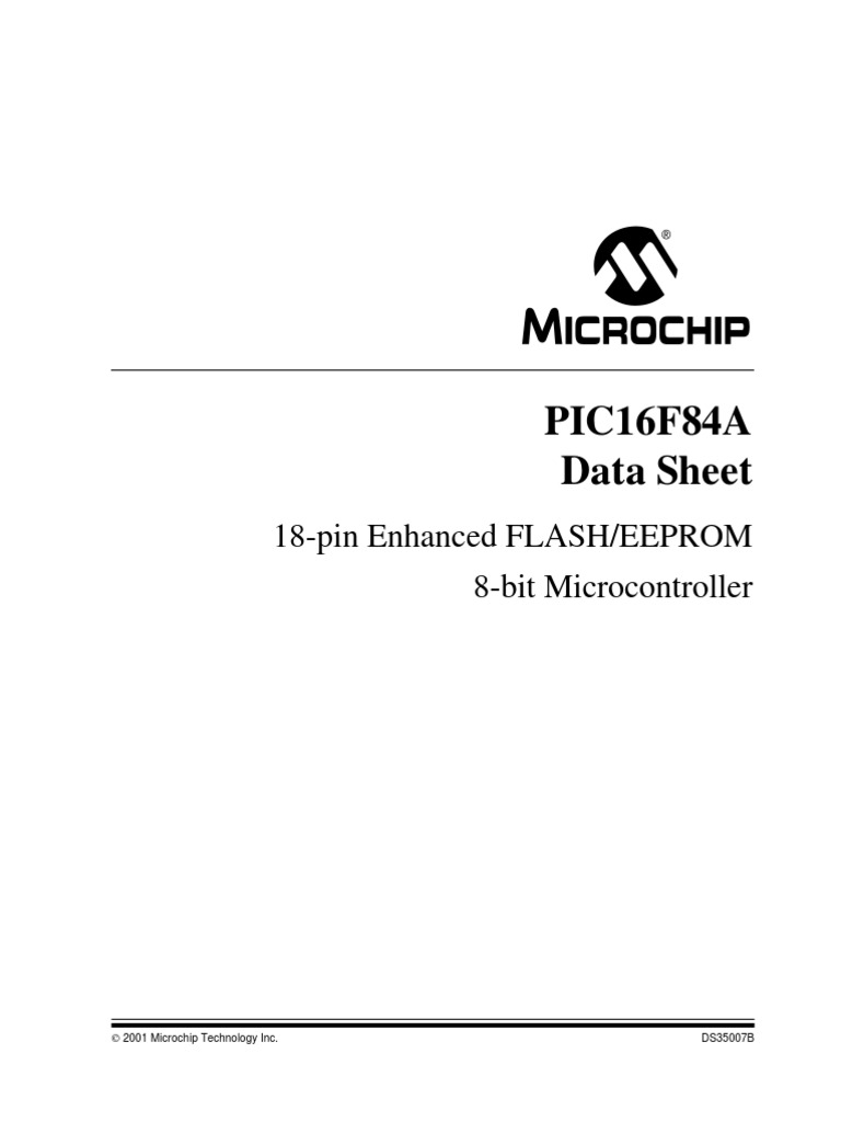 PIC16F84A DataSheet | PDF | Microcontroller | Random Access Memory