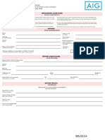 Windscreen Claim Form