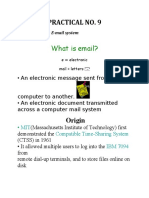 I F Prac. No. 9 Study of an E-Mail System