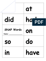 KDG Sight Words Set 1 Sent 2nd 9 Wks PDF