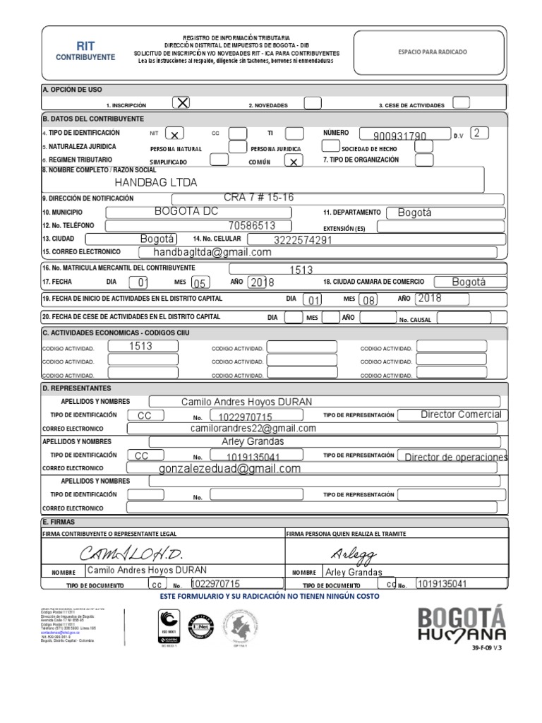 RIT | PDF | Bogotá | Business