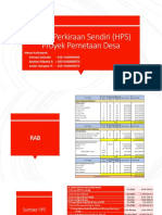 Harga Perkiraan Sendiri (HPS) Proyek Pemetaan