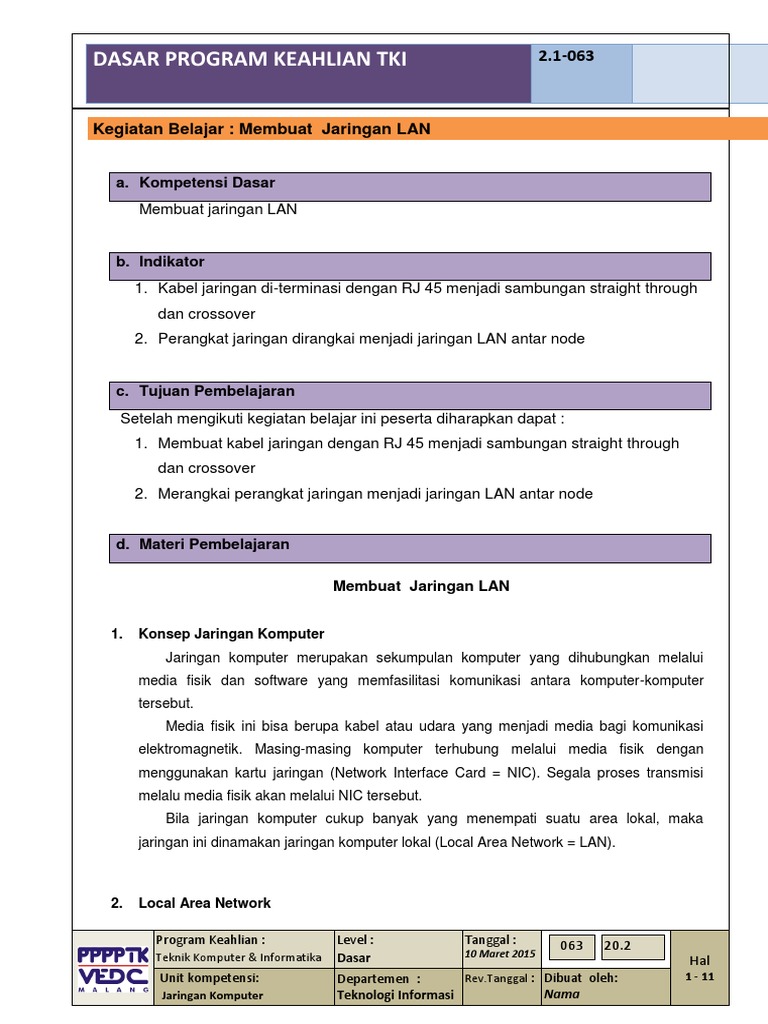 Panduan Dasar Membuat Jaringan LAN | PDF