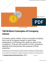 190 Brilliant Examples of Company Values