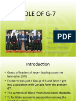 Role of G-7: By-Punit Bharti Mayank Gupta Mirza Mohsin Dharya Ghehlot S. Amanul Hassan
