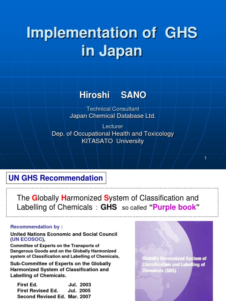 Japan GHS Implementation | PDF | Toxicity | Safety