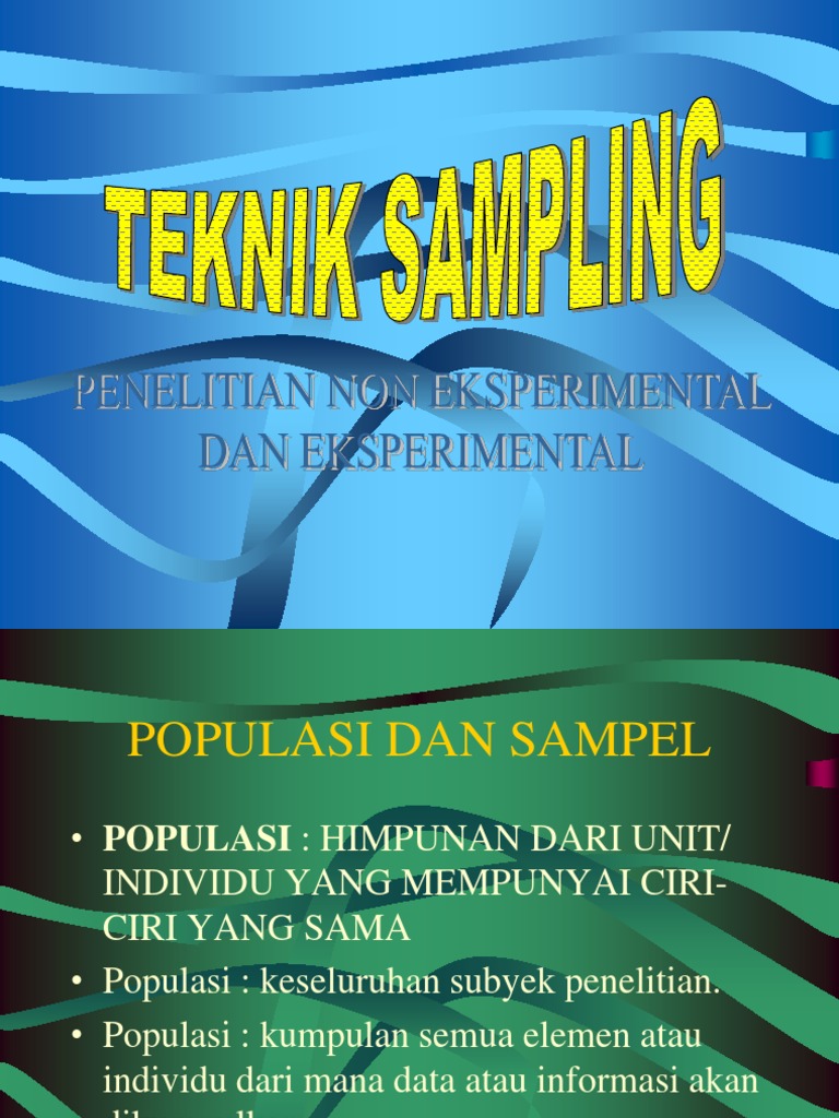Teknik Sampling | PDF