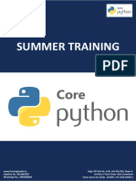 Core Python Summer Training Course