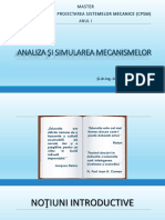 Analiza Şi Simularea Mecanismelor - 1 PDF