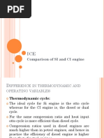 Comparasion of SI and CI Engine