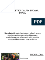 Sinergi Etika Dalam Budaya Lokal