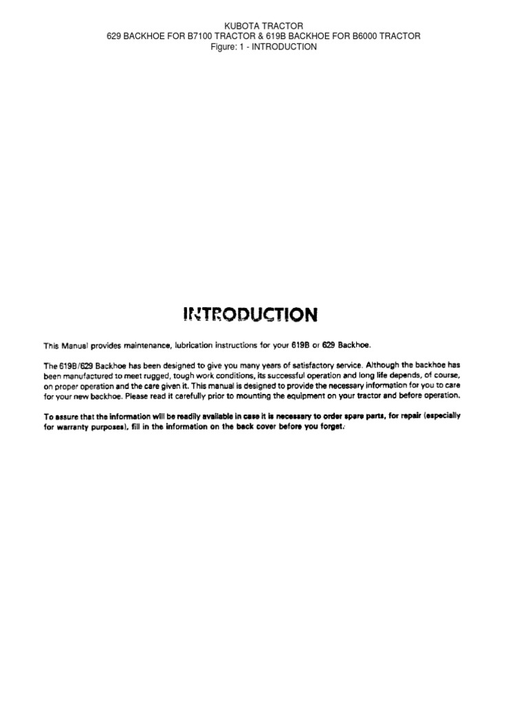 629 and 619B Backhoe Parts Manual | PDF | Tractor | Industrial Equipment