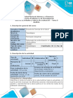 Guía de Actividades y Rúbrica de Evaluación - Tarea 3 - Análisis