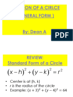 Circle Equation General Form