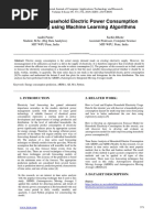 Individual Household Electric Power Consumption Forecasting Using Machine Learning Algorithms