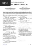 Application of Matrices in Human’s Life