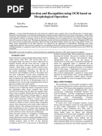 License Plate Detection and Recognition Using OCR Based On Morphological Operation