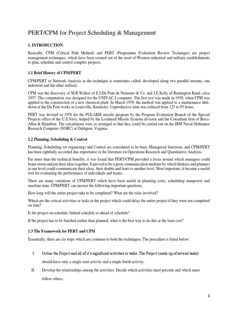 Pert CPM | PDF | Projects | Systems Science