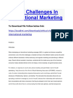 Ethical Challenges in International Marketing