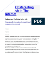 Ethics of Marketing Research in The Internet