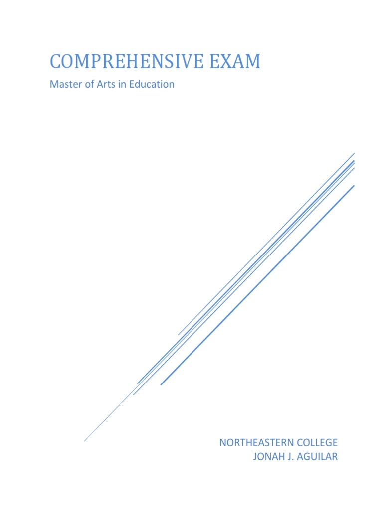 Comprehensive Exam Northeastern MA PDF Idealism Pragmatism