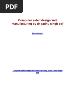 Computer Aided Design and Manufacturing by DR Sadhu Singh PDF