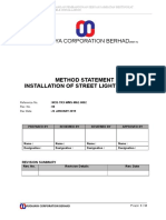 Method Statement - Street Lighting Installation