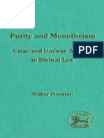 Walter Houston Purity and Monotheism Clean and Unclean Animals in Biblical Law PDF