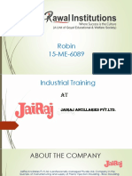 On 4 Months Industrial Training (Quality)