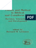 Bernard M Levinson Theory and Method in Biblical and Cuneiform Law Revision Revision Interpolation and Development JSOT Supplement Series 1994 PDF