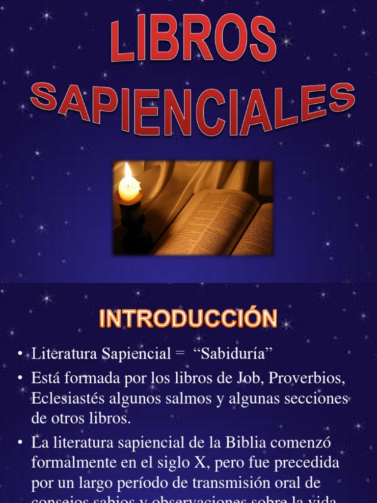 Libros Sapienciales PDF Libro de trabajo Libro de proverbios