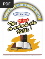 01 # The Keys To Unlock The Bible