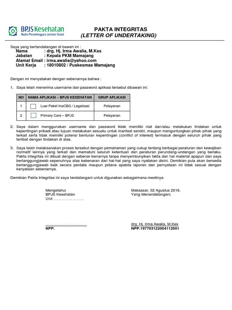 Fakta Integritas Pdf