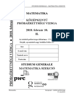 2018 - Matematika - Nyílt Közép II. Rész