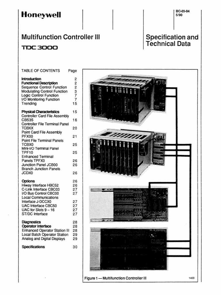 TDC 3000 Specs and Technical Data Sheet 2 PDF | PDF