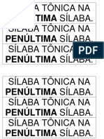 Sílaba Tônica Na Penúltima Sílaba