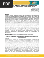 Estudo revenimento dureza