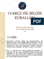 Turkce Dil Bilgisi Kurallari