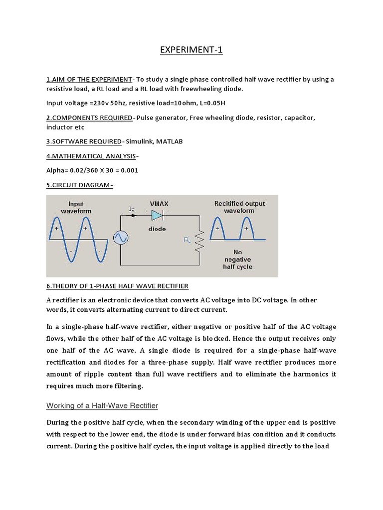 Lab Report PDF Rectifier Power Electronics