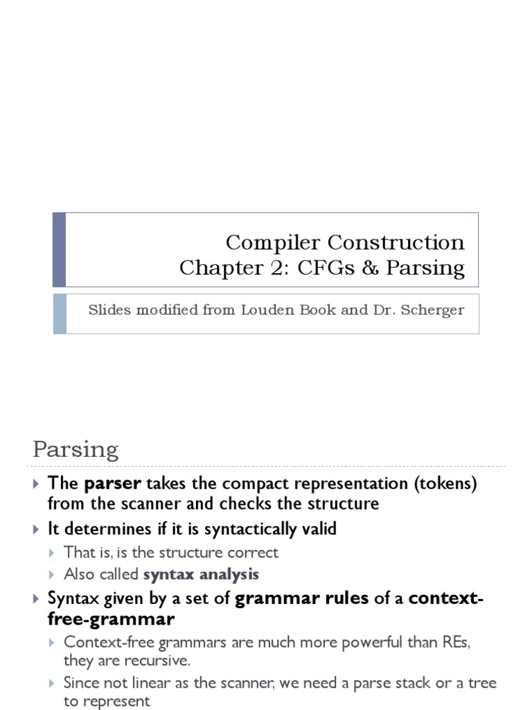 Context Free Grammar and Parsing | PDF | Parsing | Formalism (Deductive)