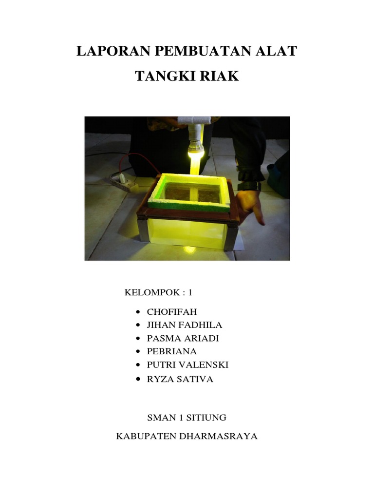 Laporan Pembuatan Alat Tangki Riak Kel | PDF