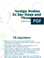 Foreign Bodies in Ear Nose and Throat Edited