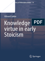 (Studies in The History of Philosophy of Mind 10) Håvard Løkke (Auth.) - Knowledge and Virtue in Early Stoicism-Springer Netherlands (2015) PDF
