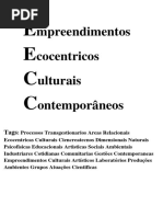 Empreendimentos Ecocentricos Culturais Contemporâneos