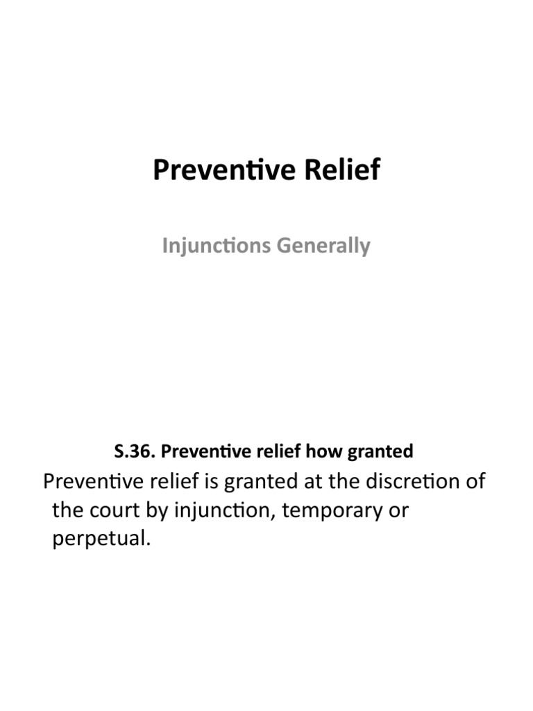 Understanding Preventive Injunctions | PDF | Injunction | Damages