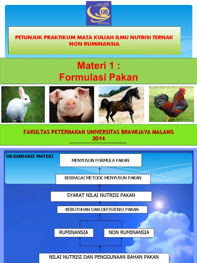 Formula Pakan Non Ruminansia Terbaik | PDF