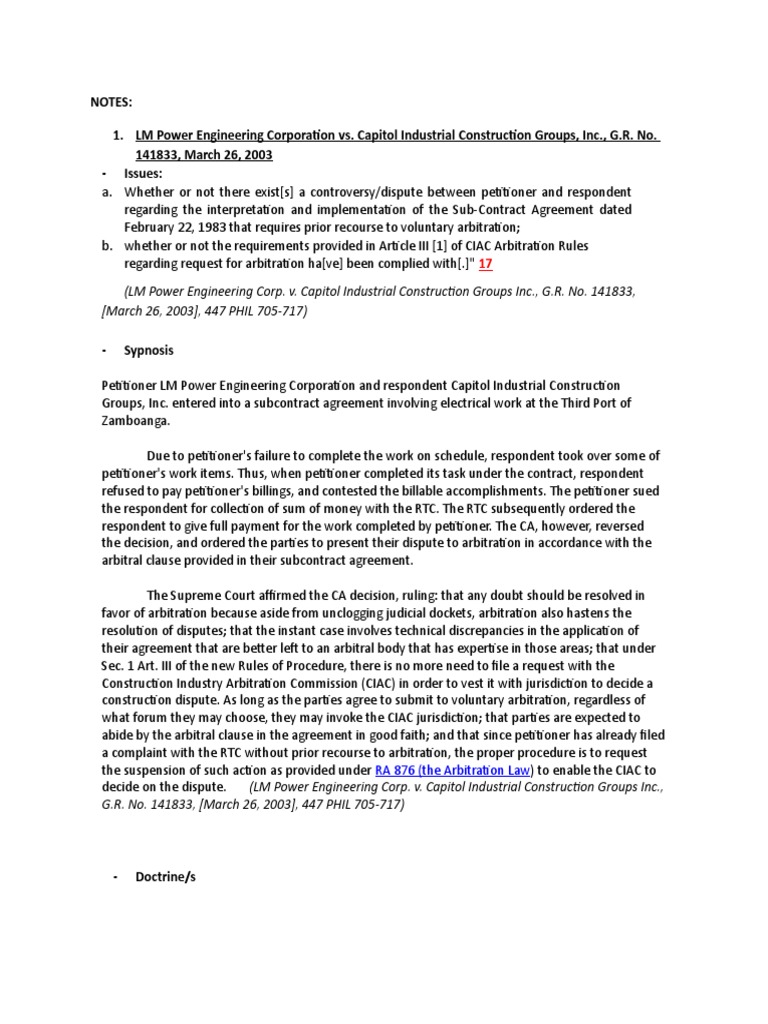 Analysis of Arbitration Rules and Jurisdiction of the Construction