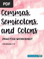 commas colons semicolons